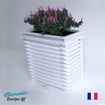 cache climatisation design avec bac à fleur