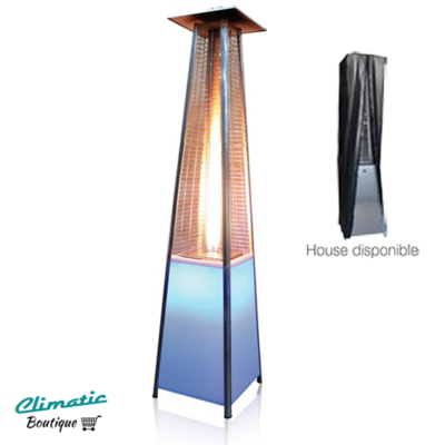 parasol chauffant flamme lumineuse
