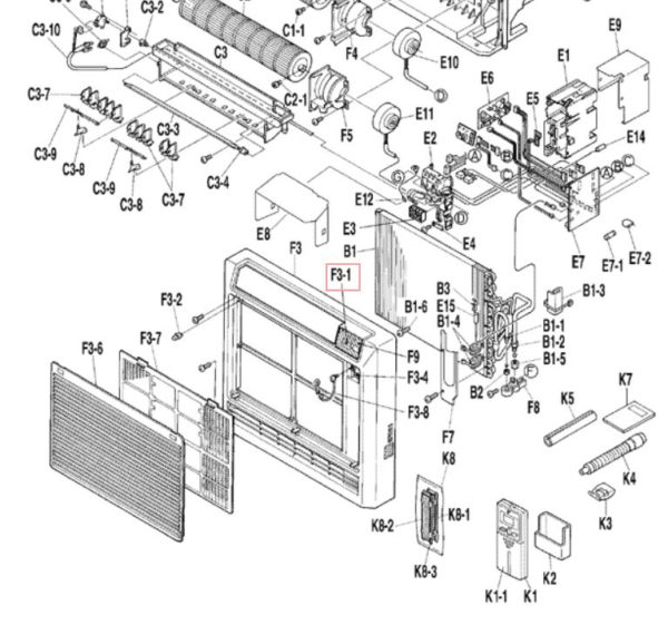 code daikin 1663435 cover operation switch